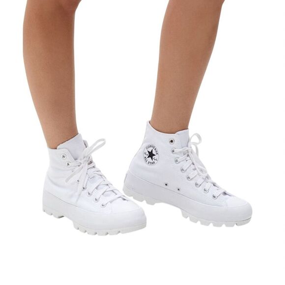 Converse Shoes - Converse Women's White Chuck Taylor All Star Lugged High Top Sneakers - 7